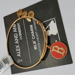Alex and Ani MLB Boston Red Sox Red Enamel Goldtone Bracelet
